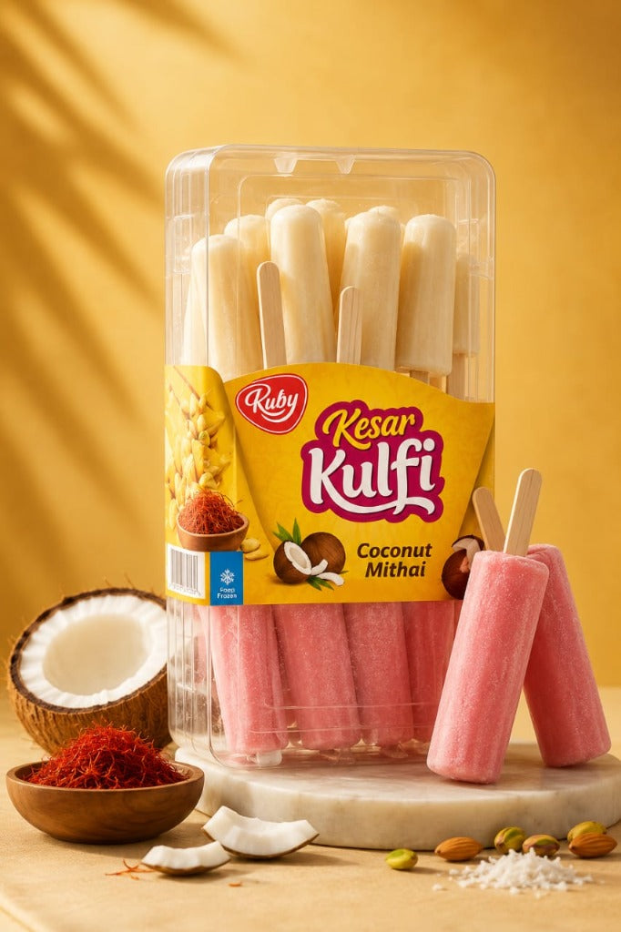 Kesar Kulfi Coconut Mithai